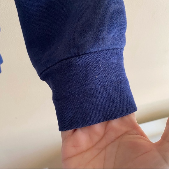 Y2K Fruit of The Loom Heavy St Johns Graphic Sweatshirt Woman Snall Blue Retro - Picture 7 of 15